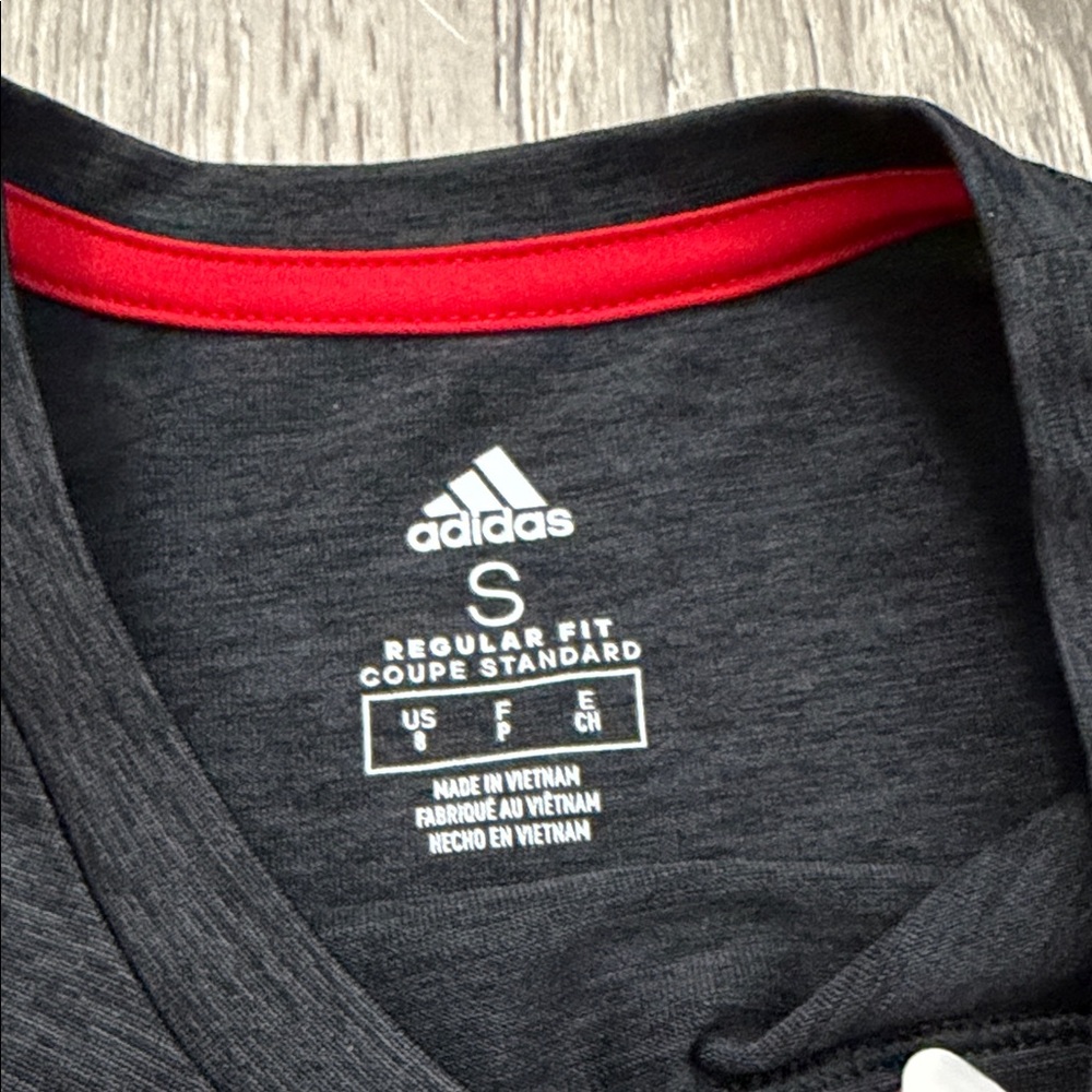 adidas Black Tee with Red-Trim Camo Shorts Set - Picture 2 of 6
